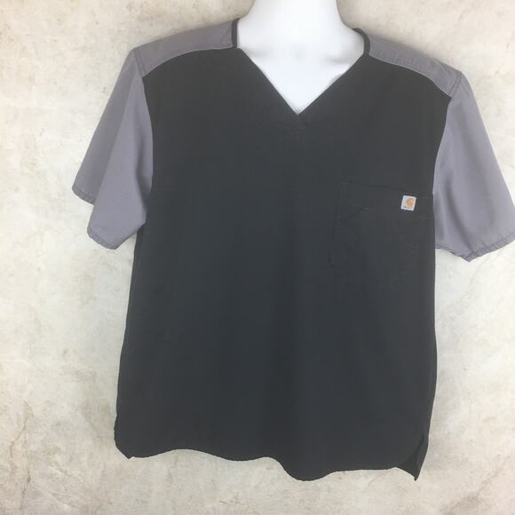 Carhartt Black & Gray Scrub Top Men's Size L - Picture 13 of 15